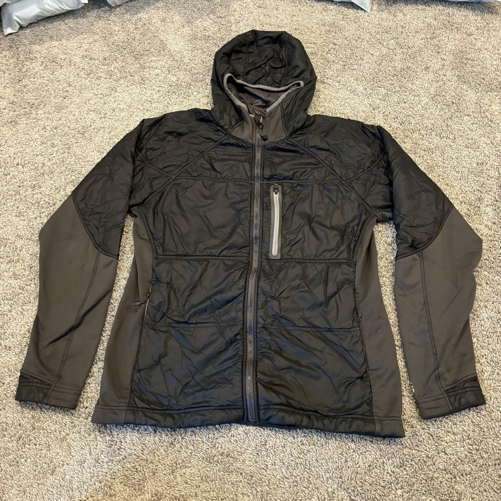 Cabelas Jacket Women's Size Large Hooded XPG Primaloft Windstopper Jacket Black